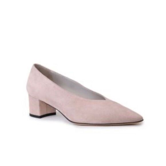 Amalfi by Rangoni Shoes Pablito Pointed Toe‎ Size 7 Pink Pump Cashmere Suede - Picture 1 of 9